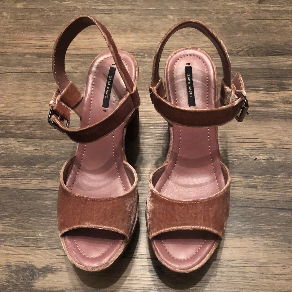 Zara Velvet Heels